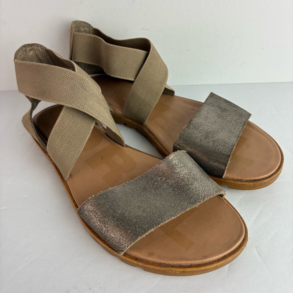Sorel Ella II Ankle Strap Flat Sandals - Picture 4 of 10